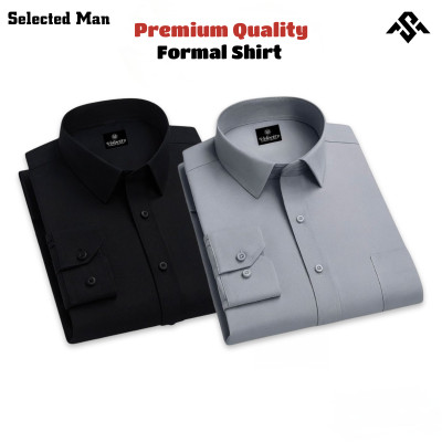 2 Pics Top Quality Cotton Fabrics Formal Shirt
