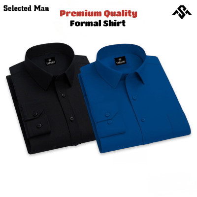 2 Pics Top Quality Cotton Fabrics Formal Shirt