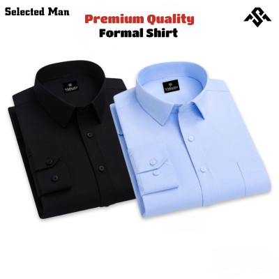 2 Pics Top Quality Cotton Fabrics Formal Shirt