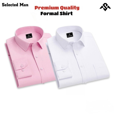 2 Pics Top Quality Cotton Fabrics Formal Shirt
