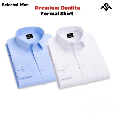 2 Pics Top Quality Cotton Fabrics Formal Shirt