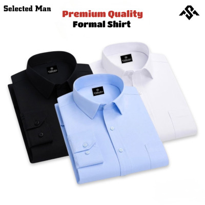3 Pics Top Quality Cotton Fabrics Formal Shirt