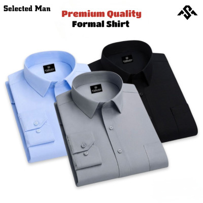 3 Pics Top Quality Cotton Fabrics Formal Shirt