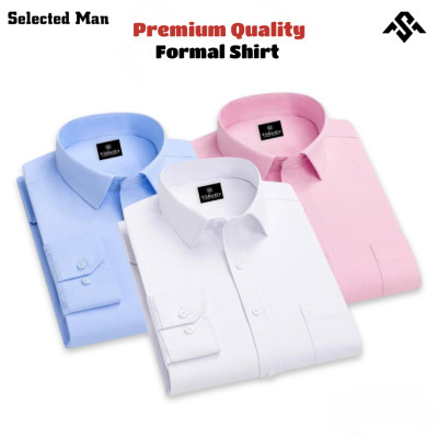 3 Pics Top Quality Cotton Fabrics Formal Shirt