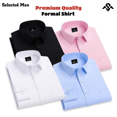 4 Pics Top Quality Cotton Fabrics Formal Shirt