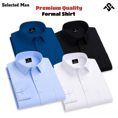 4 Pics Top Quality Cotton Fabrics Formal Shirt