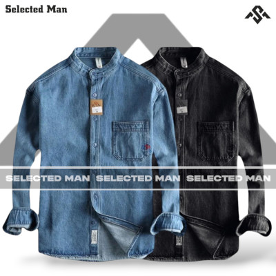 2 Pics Denim Jeans Shirt For Men