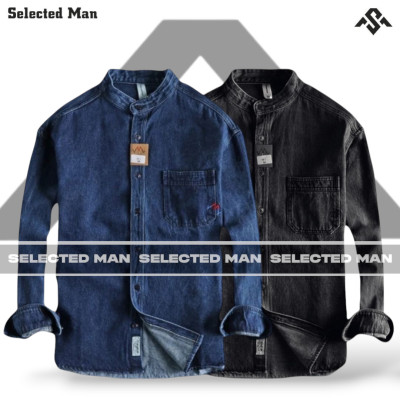 2 Pics Denim Jeans Shirt For Men