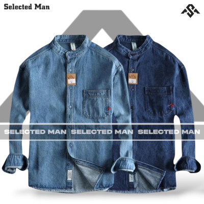 2 Pics Denim Jeans Shirt For Men