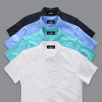 4 Pics Cotton Fabrics Half Sleeve Shirt